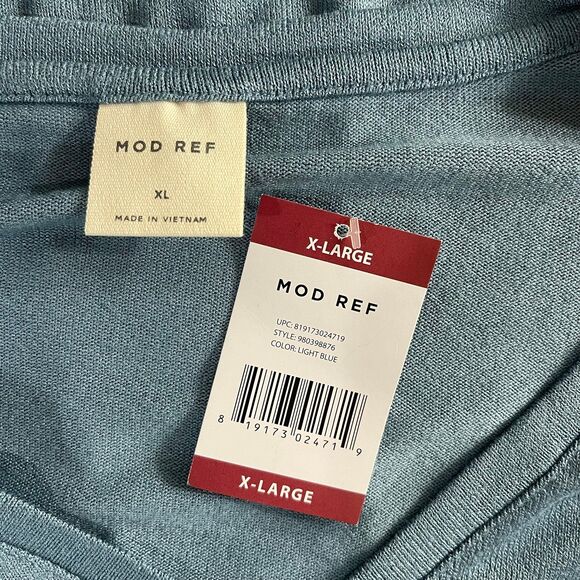 NWT Mod Ref Womens Short Sleeve Vee Neck Top (Light Blue, XL)‎ - Picture 5 of 6